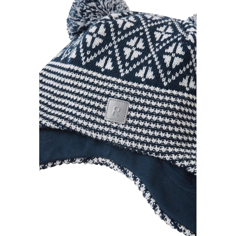 Detská vlnená čiapka Reima Kuuru tmavomodrá farba, 5300215B