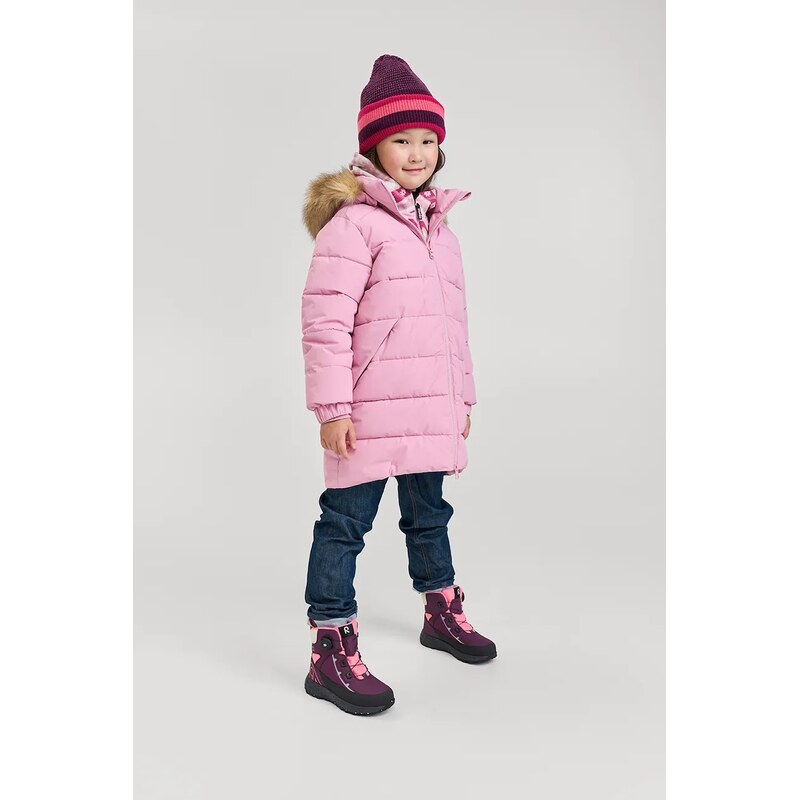 Detská čiapka s prímesou vlny Reima Hiippa fialová farba, 5300319A