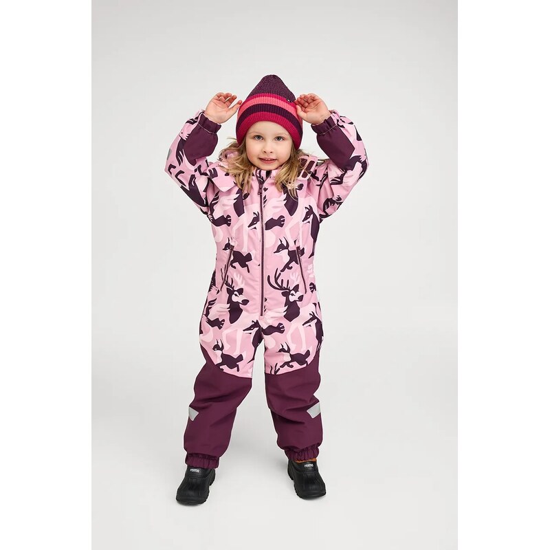 Detská čiapka s prímesou vlny Reima Hiippa fialová farba, 5300319A