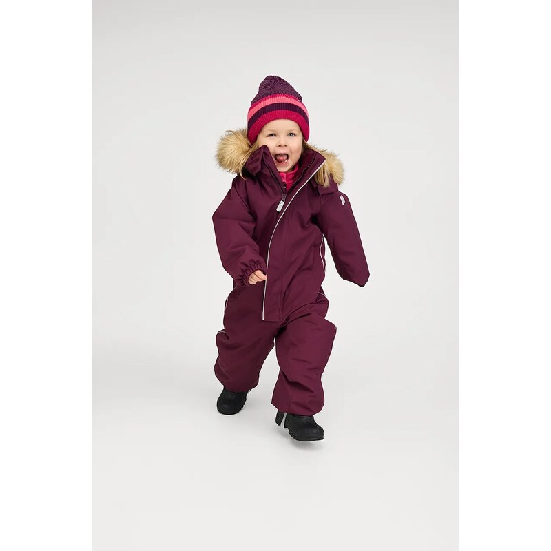 Detská čiapka s prímesou vlny Reima Hiippa fialová farba, 5300319A