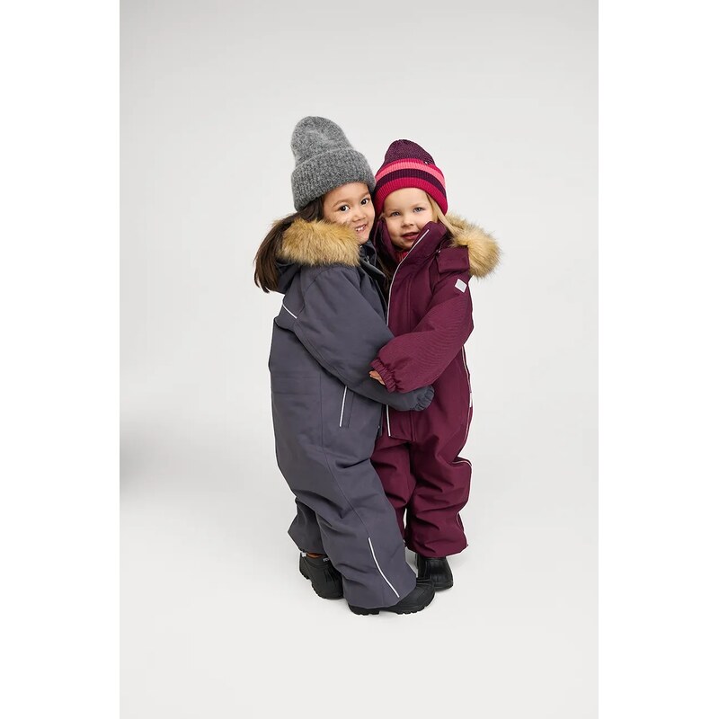 Detská čiapka s prímesou vlny Reima Hiippa fialová farba, 5300319A