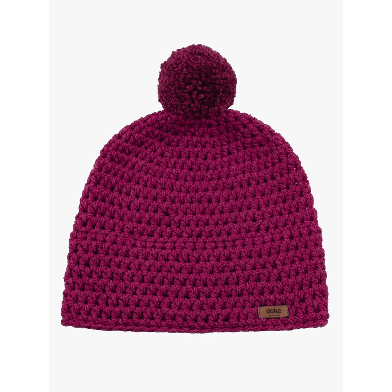 DOKE Merino háčkovaný kulich pink 65666624