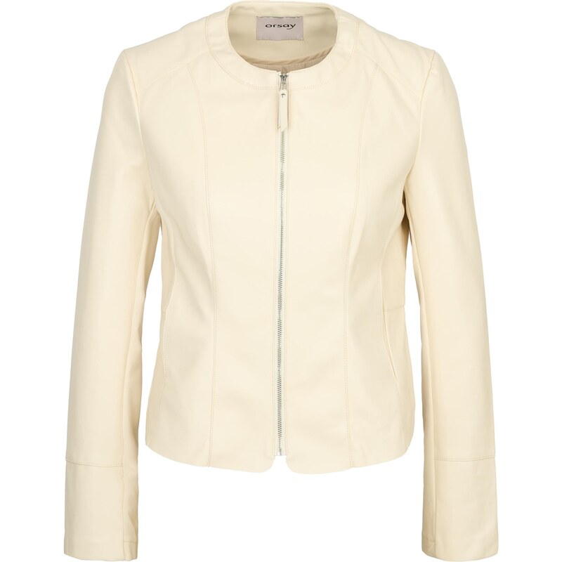 Cream womens faux leather jacket ORSAY - Womens 65666741