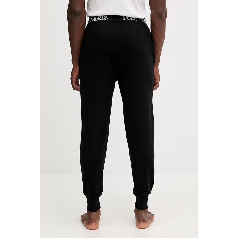 Pyžamové nohavice Polo Ralph Lauren čierna farba, jednofarebné, 714P01949