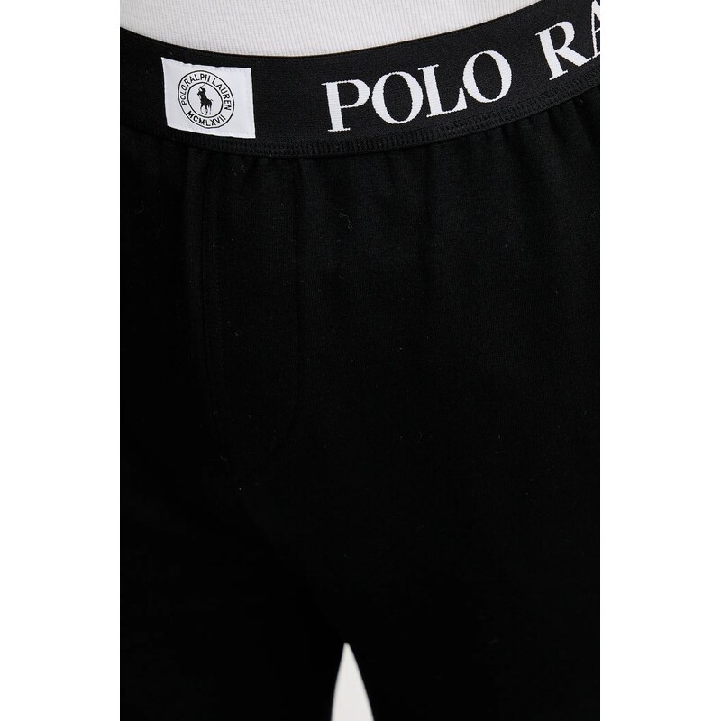Pyžamové nohavice Polo Ralph Lauren čierna farba, jednofarebné, 714P01949