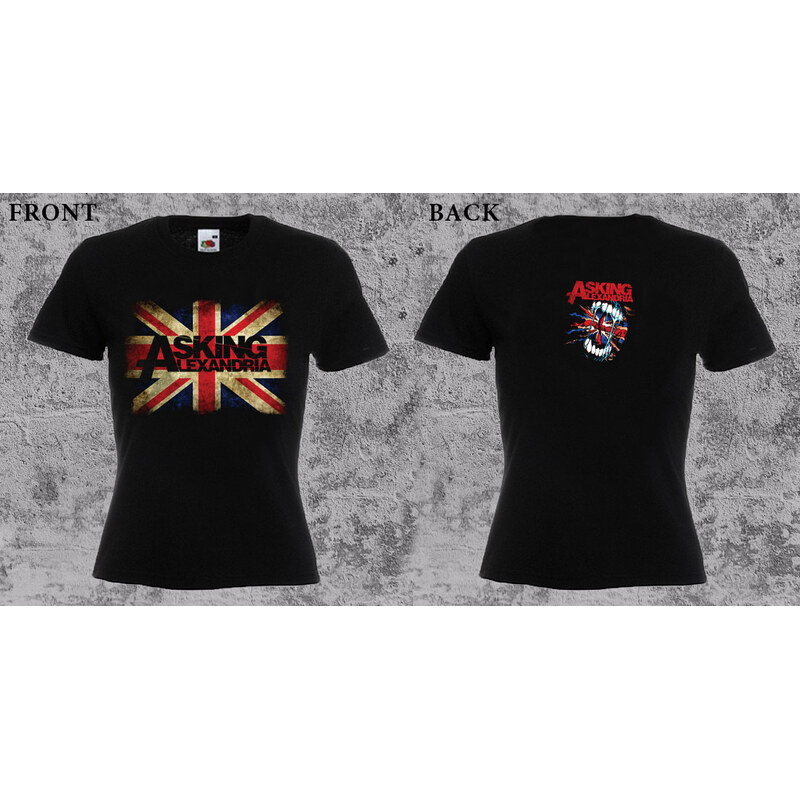 Fruit of the Loom Asking Alexandria - UK Flag (dámske tričko) 65668020