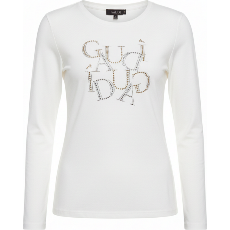 GAUDI Logo White tričko 65669096
