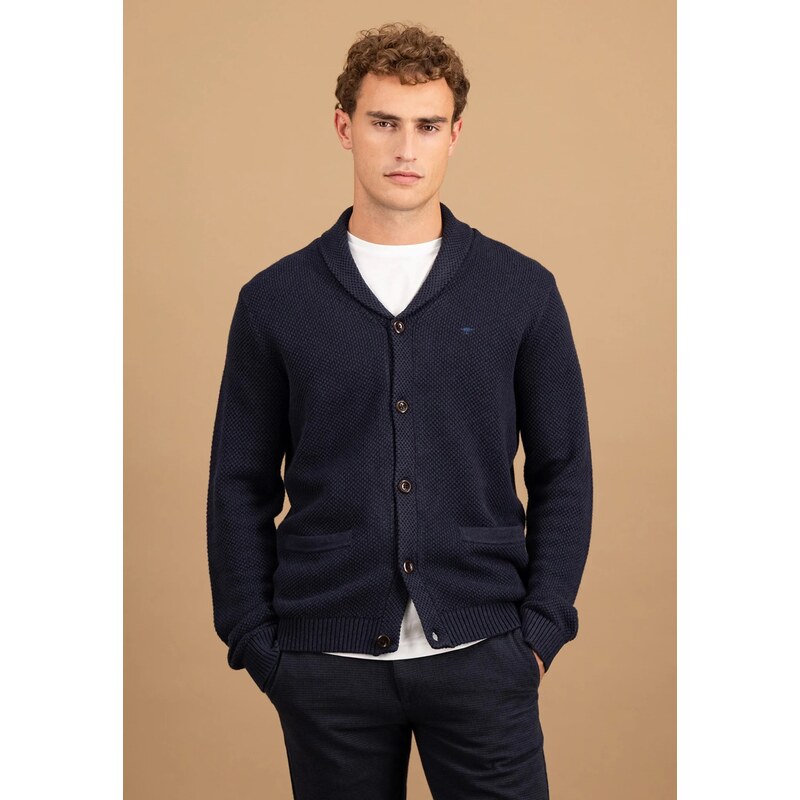 Pánsky prémiový modrý kardigán FYNCH-HATTON 65670319