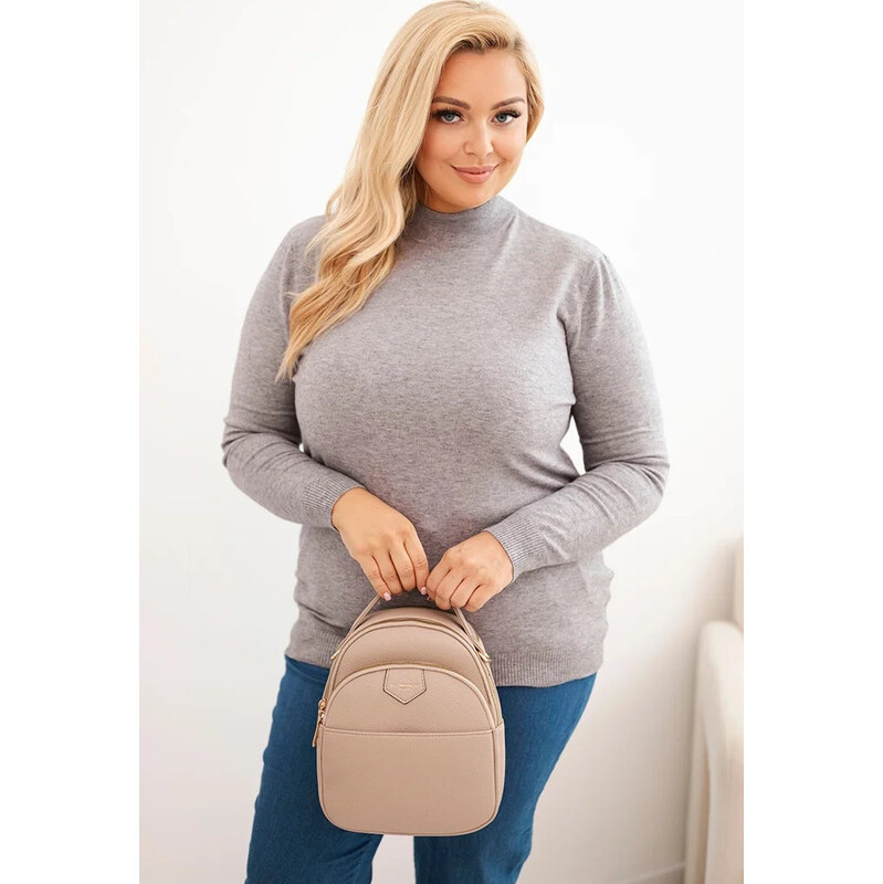 Kesi Sivý dámsky plus size rolák 65675005