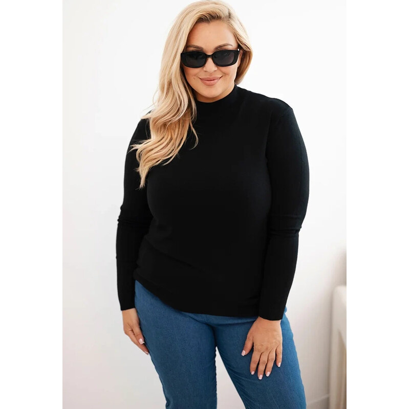 Kesi Čierny dámsky plus size rolák 65675009