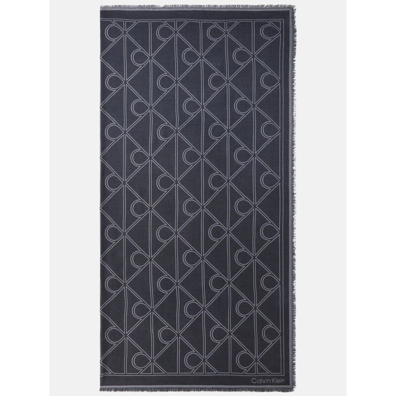 Calvin Klein Šál sivá / čierna 65678369