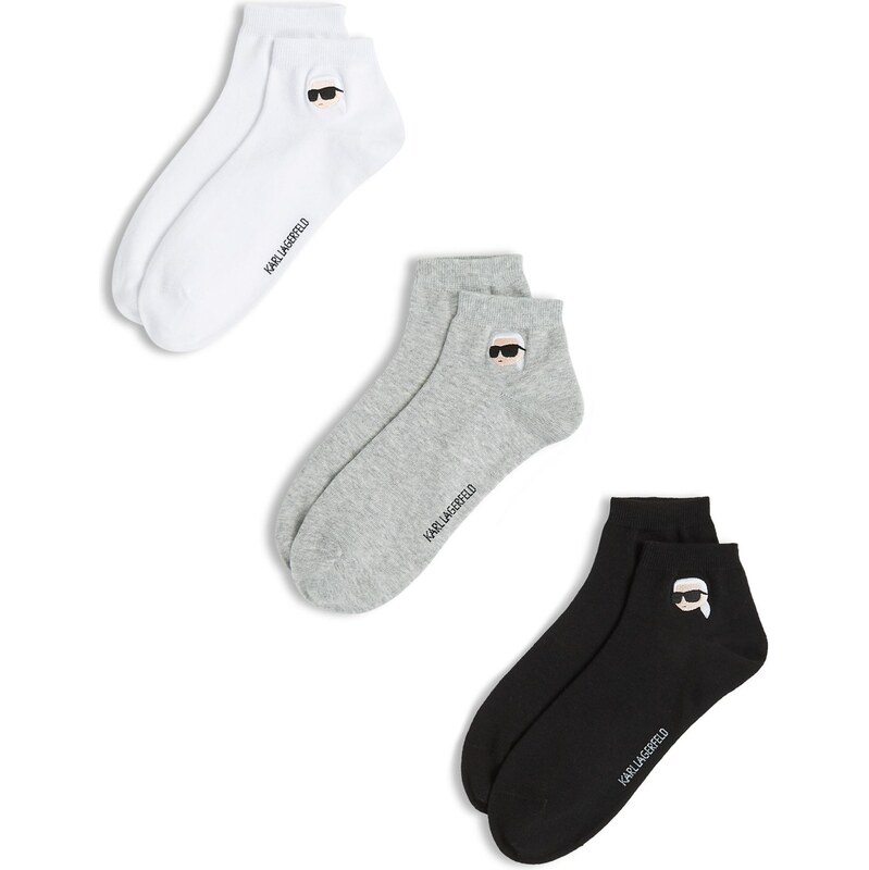 Karl Lagerfeld Ponožky Ikon béžová / sivá / čierna / biela 65678802