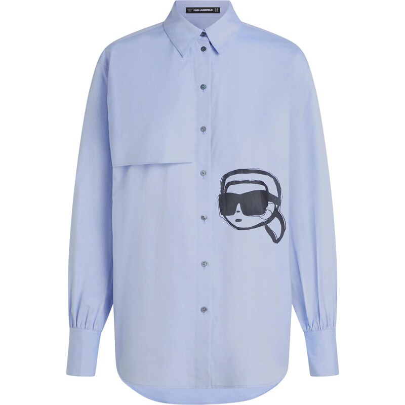 Karl Lagerfeld Blúzka svetlomodrá / čierna 65678628