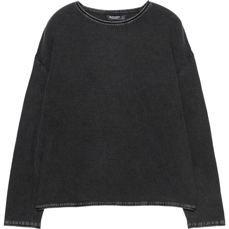 Pull&Bear Sveter čierna / biela 65893744