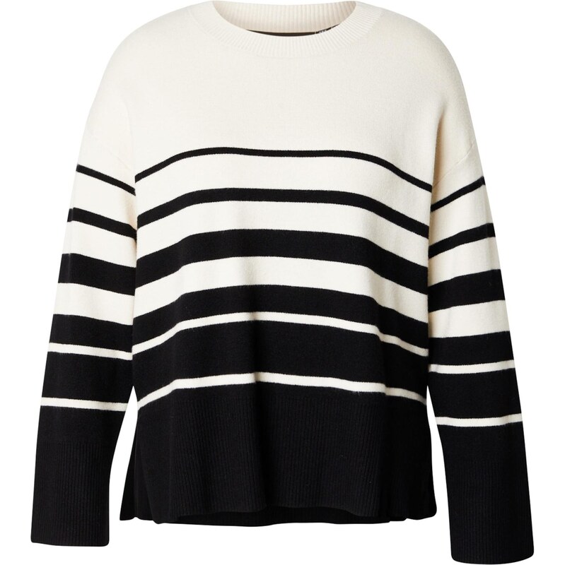 Vero Moda Curve Sveter VMCSABA čierna / biela 65893843