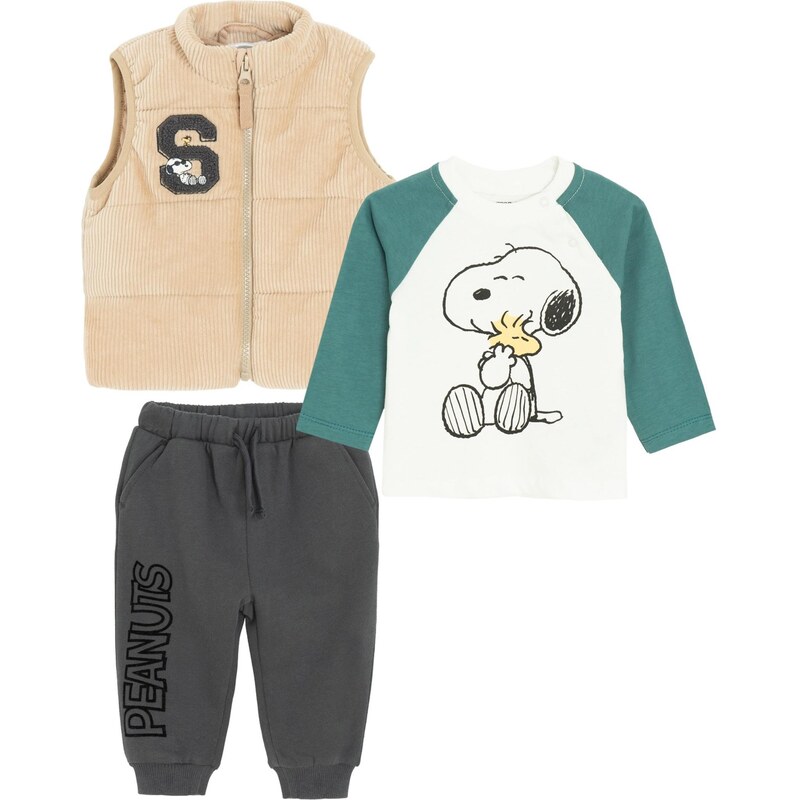 Cool Club Set kapučíno / tmavosivá / smaragdová / čierna 65895349