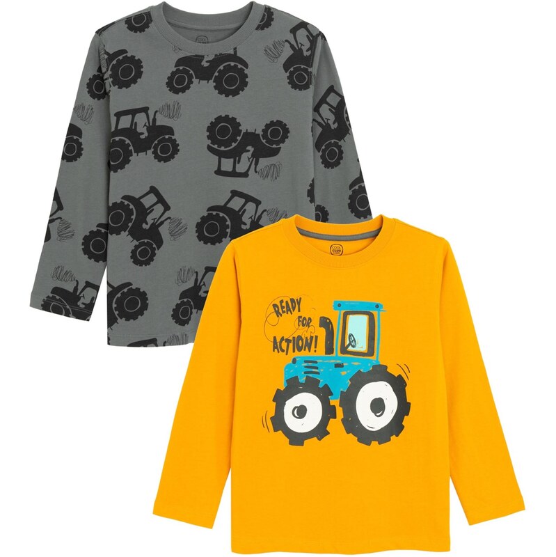 Cool Club Tričko svetlomodrá / tmavosivá / oranžová / čierna 66009737