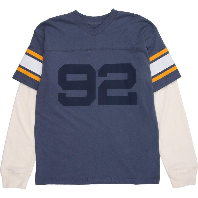 Abercrombie & Fitch Tričko AFB FOOTBALL HANGDOWN námornícka modrá / 65895560