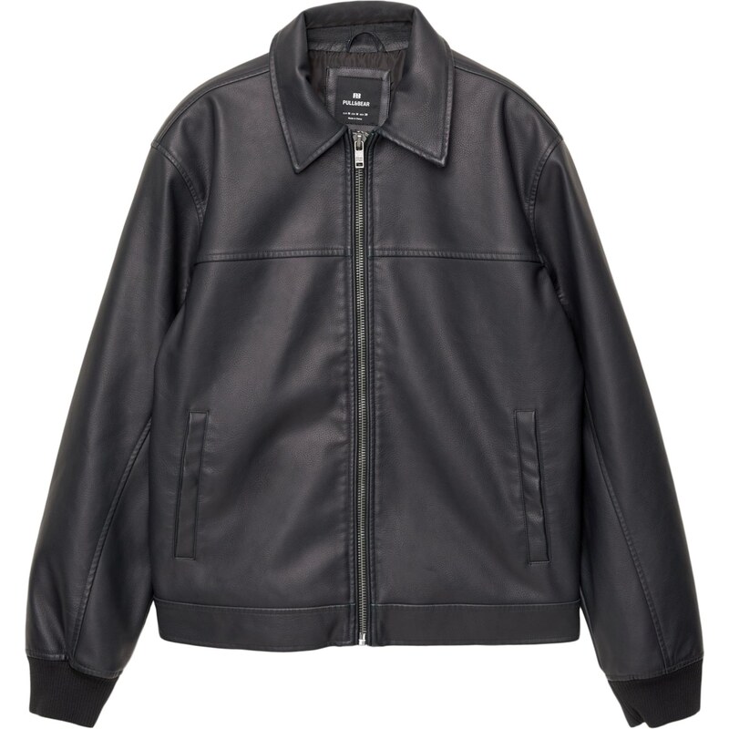 Pull&Bear Prechodná bunda čierna 65887618