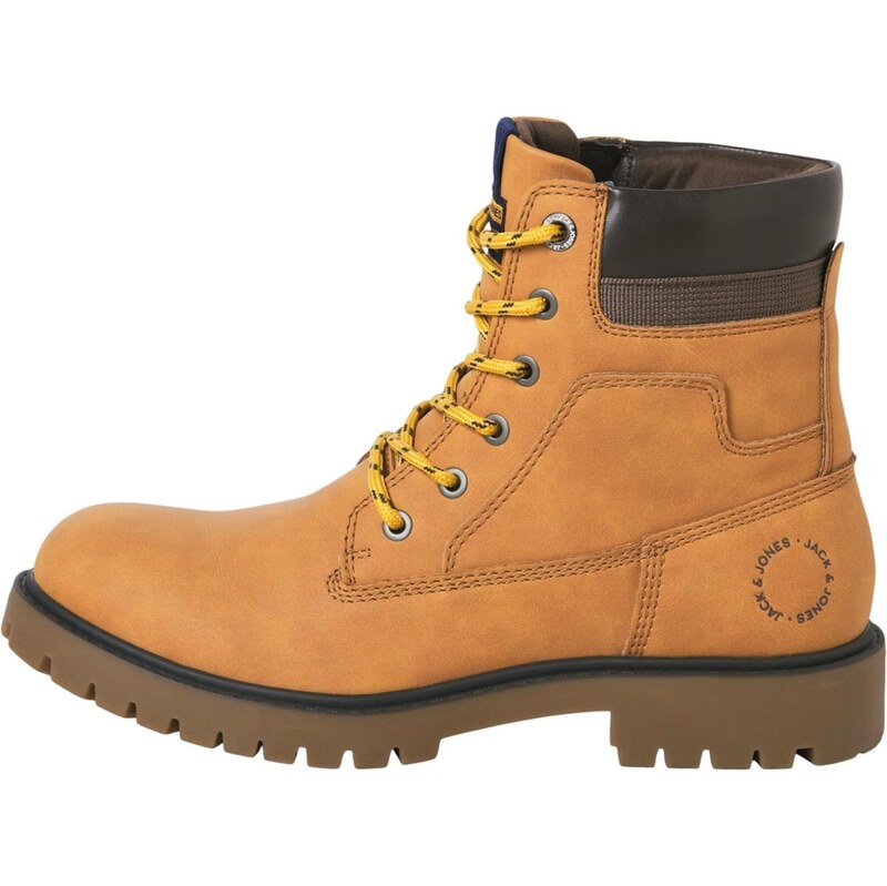 JACK & JONES Šnurovacie čižmy JFWFINIUS horčicová 65679258
