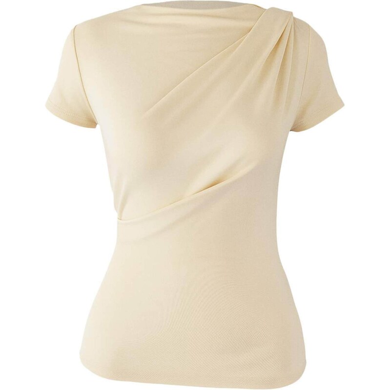 Trendyol Tričko sivobéžová 65678764