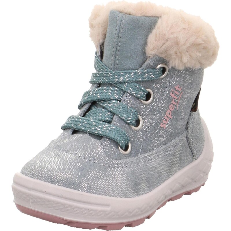 SUPERFIT Čižmy Groovy 2.0 pastelovo zelená / ružová / strieborná 65694835