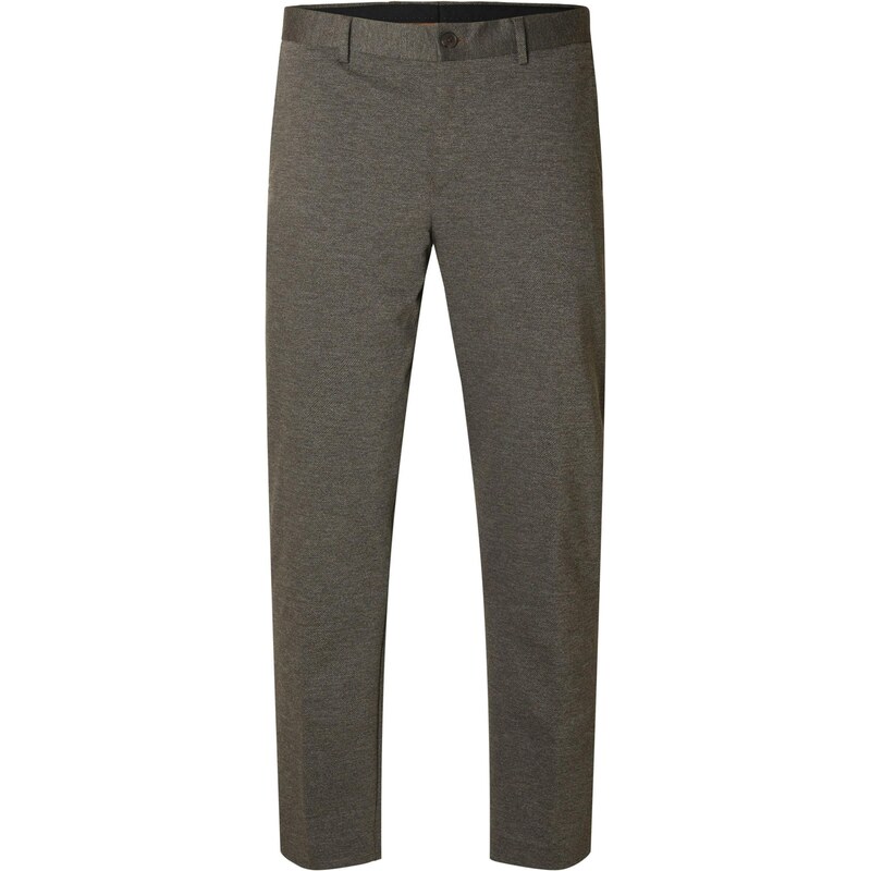 SELECTED Chino nohavice SLHAITOR tmavohnedá 65695307