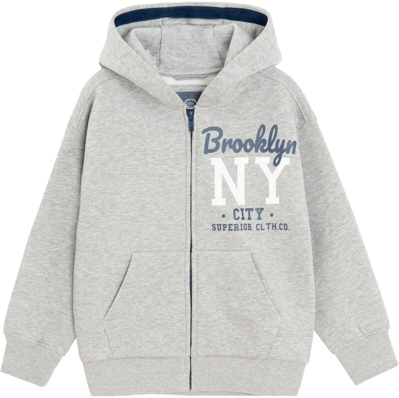 Cool Club Tepláková bunda námornícka modrá / sivá melírovaná / biela 65696303