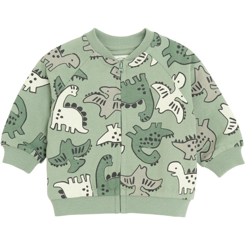 Cool Club Tepláková bunda sivá / jedľová / pastelovo zelená / biela 65696308