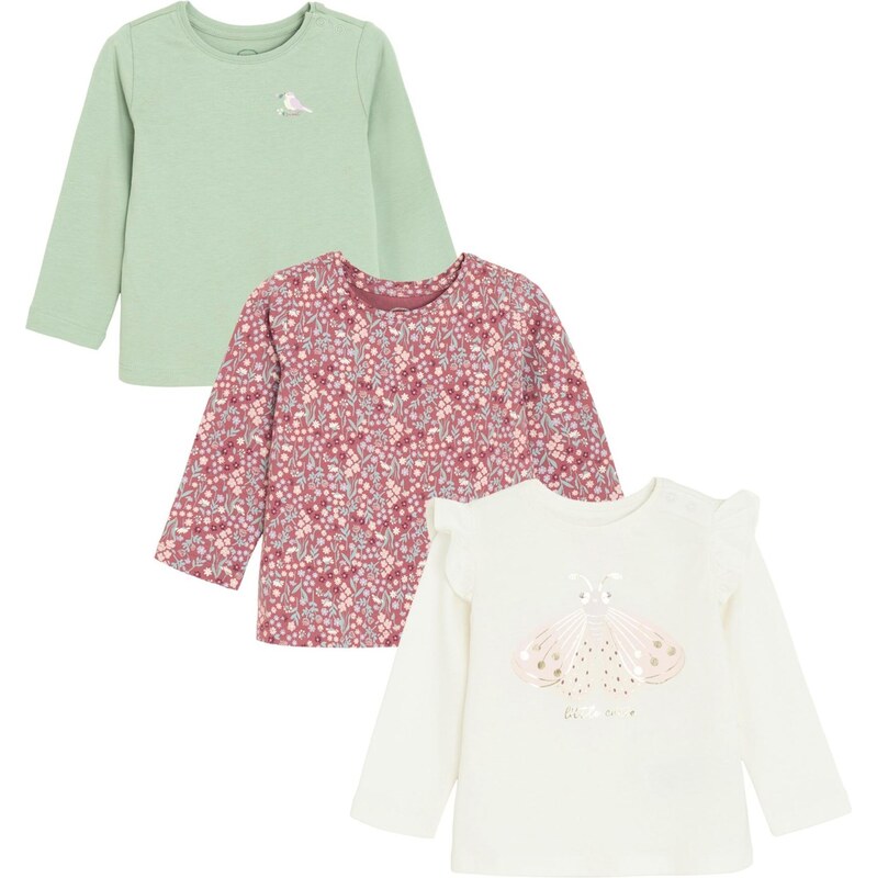 Cool Club Tričko pastelovo zelená / ružová / ružová / biela 65895342