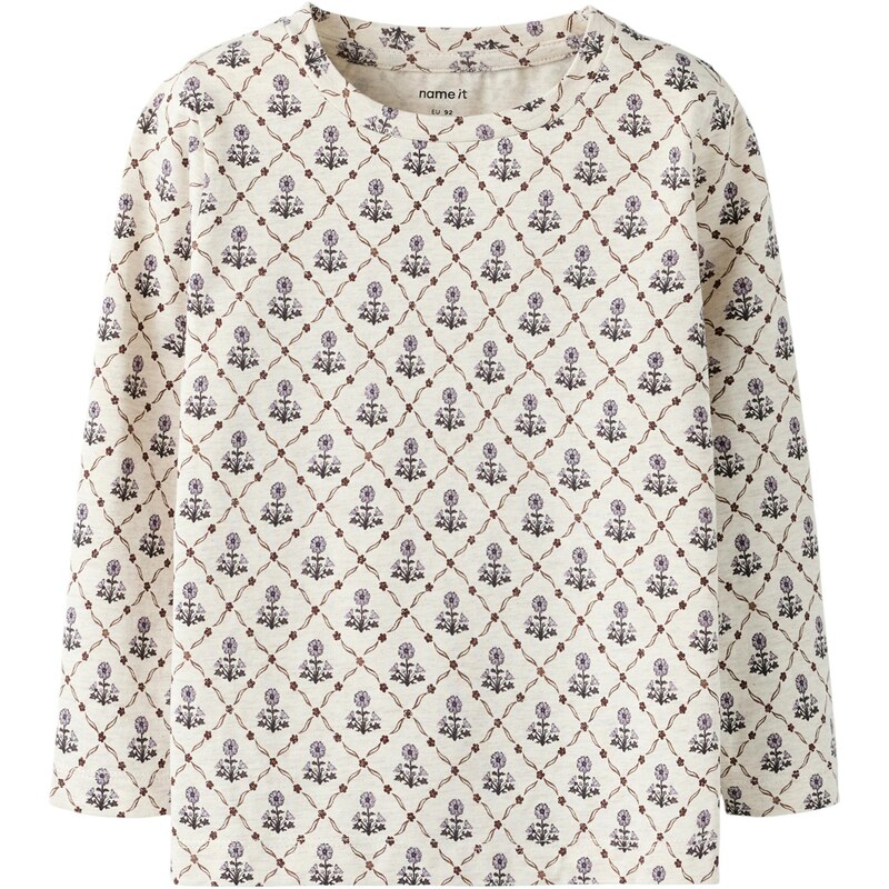 NAME IT Tričko NMFNIKALA čokoládová / svetlofialová / čierna / 65696570