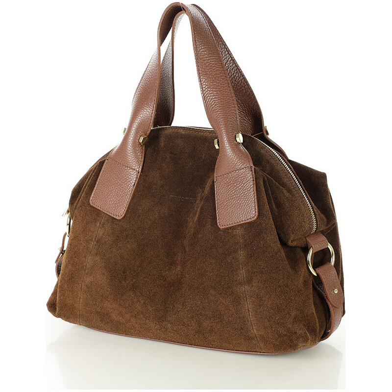 MARCO MAZZINI Hnedá kožená kabelka (s288a) 65691214