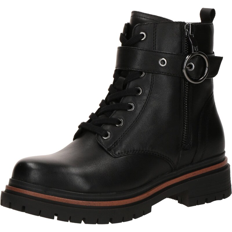 CAPRICE Šnurovacie členkové čižmy FLORI čierna 65707786