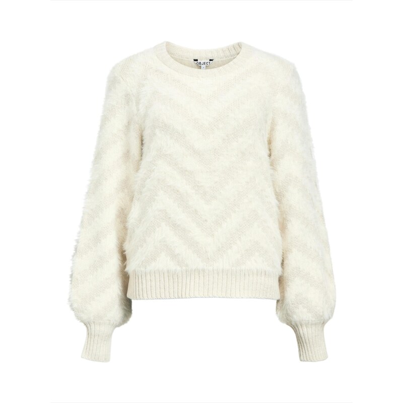 OBJECT Sveter OBJHollow krémová / sivá 65695875