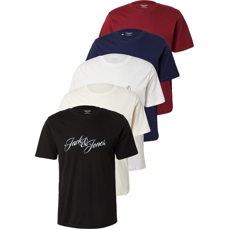 JACK & JONES Tričko JORINWOOD námornícka modrá / červená / čierna / 65695966