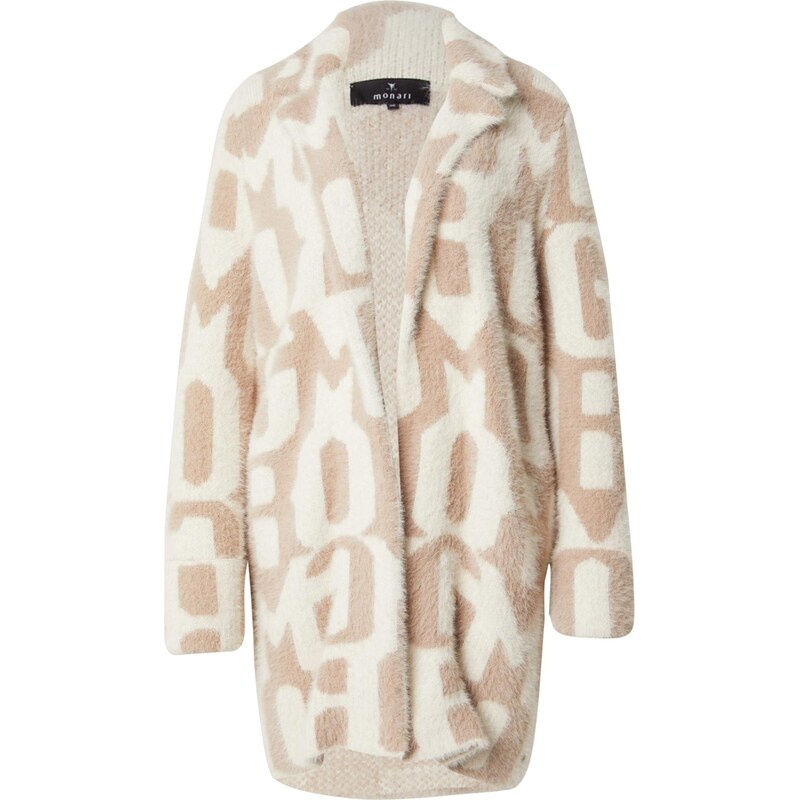 monari Kardigán tmavobéžová / biela 65696075