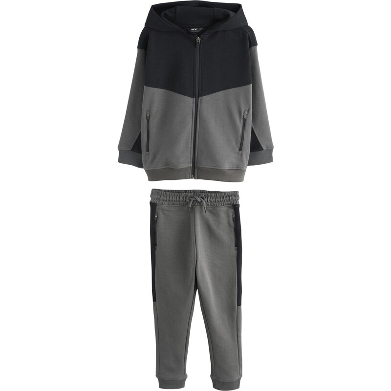 Next Joggingová súprava sivá / čierna 65893334