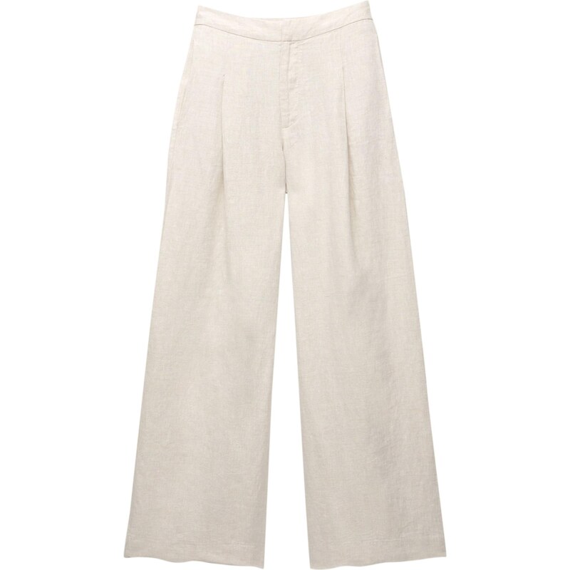 Pull&Bear Nohavice biela ako vlna 65889486