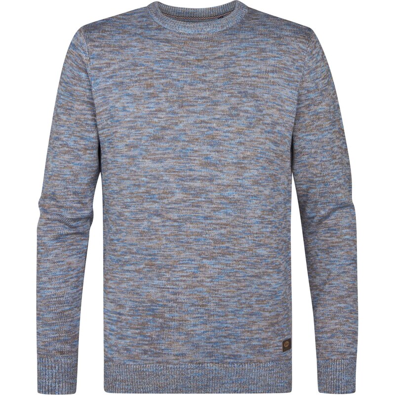 Petrol Industries Sveter svetlomodrá / modrá melírovaná / sivá 65895768