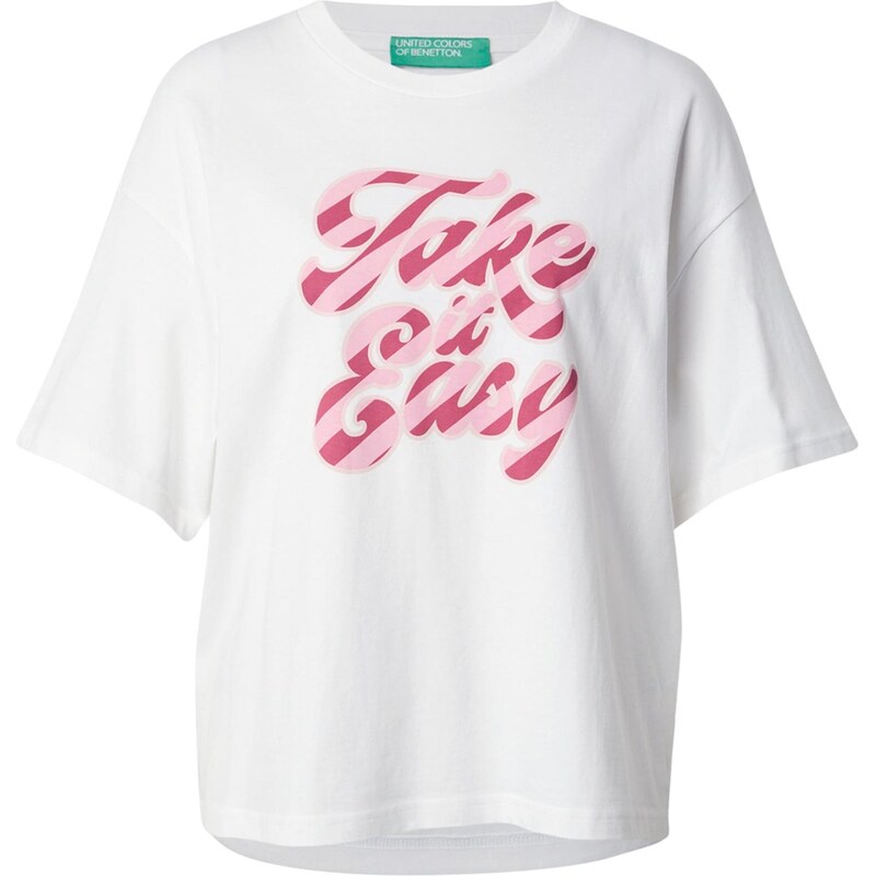 UNITED COLORS OF BENETTON Tričko béžová / ružová / ružová / biela 65816972