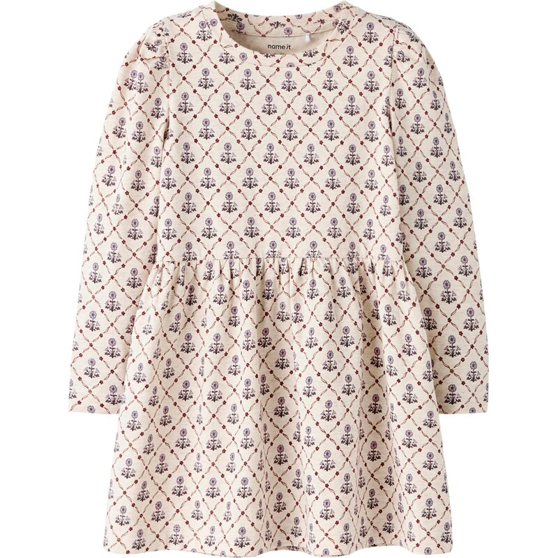 NAME IT Šaty NMFNIKALA hnedá / orgovánová / biela 65836034