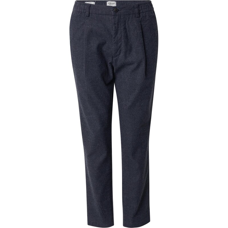 JACK & JONES Plisované nohavice JPSTAce Ceaser námornícka modrá 66009786