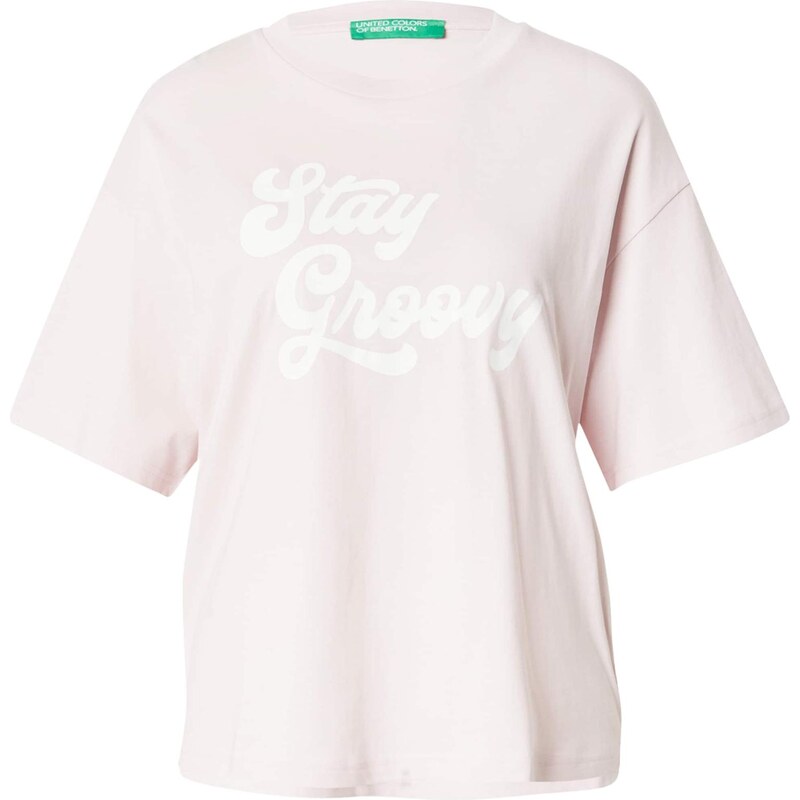 UNITED COLORS OF BENETTON Tričko pastelovo ružová / biela 65816988