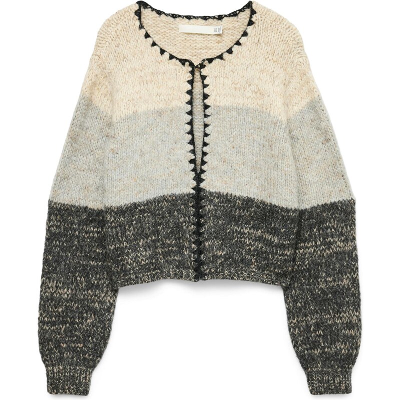 VERO MODA Kardigán VMJenna béžová / sivá / tmavosivá 65708160