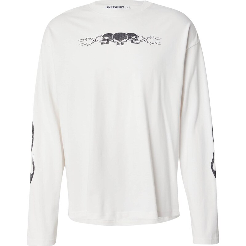WEEKDAY Tričko antracitová / biela 65708378