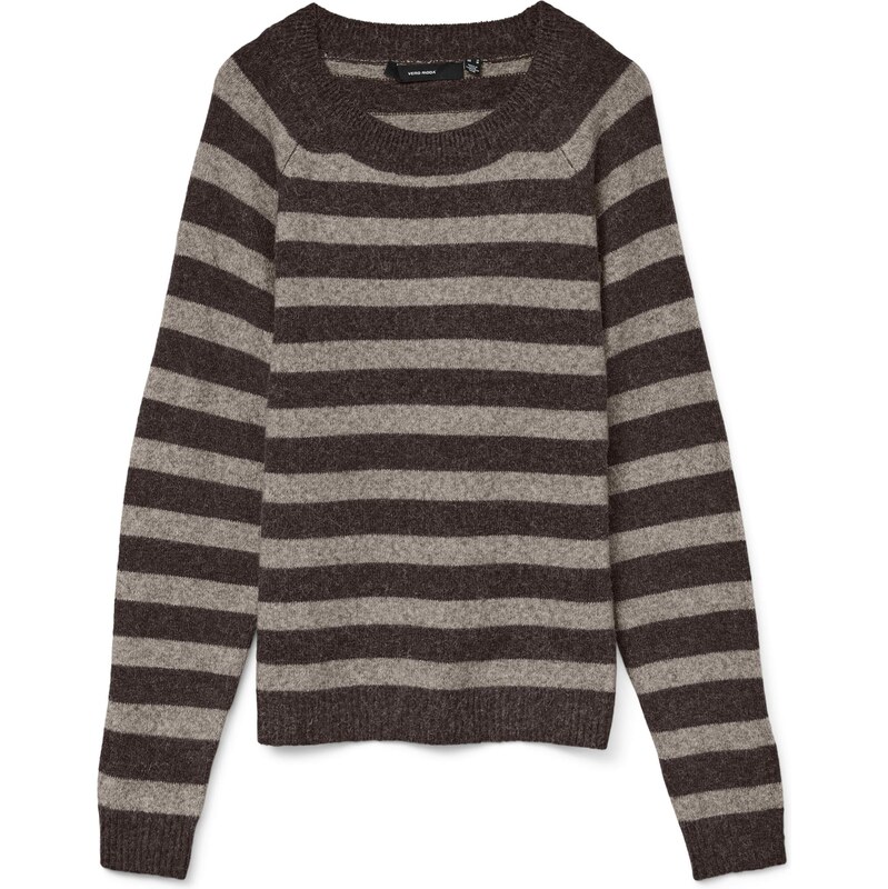 VERO MODA Sveter VMDoffy čokoládová / hnedá melírovaná 65696546