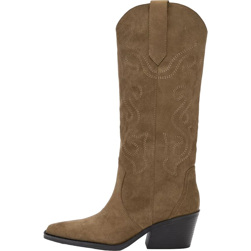 Pull&Bear Kovbojské čižmy hnedá 65696691