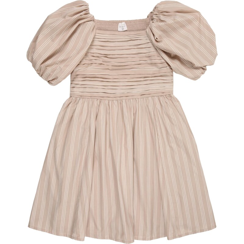 Abercrombie & Fitch Šaty béžová / biela 65981573