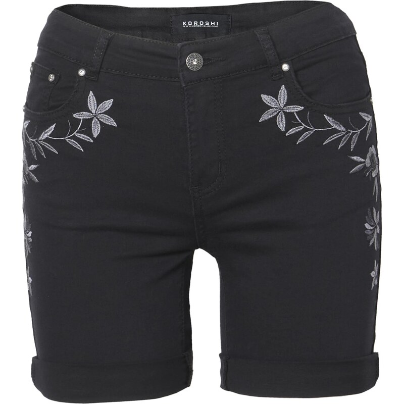 KOROSHI Džínsy striebornosivá / čierna 65693864