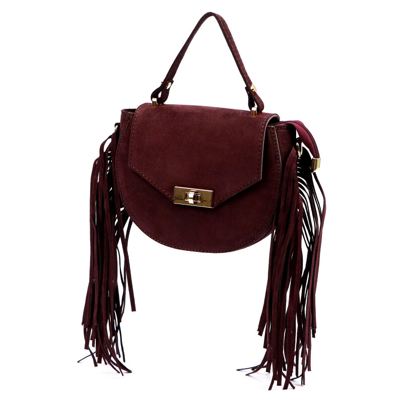 Kožená kabelka Luka vínová KZ2259410 65701483